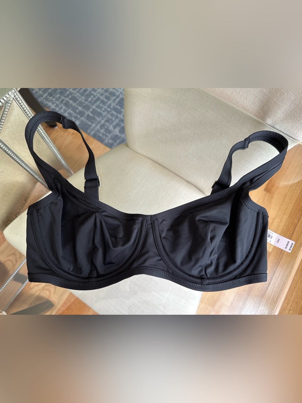 ✨NWT✨ Victoria's Secret Black Underwire Bikini Bra with Adjustable Straps